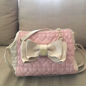 Betsy Johnson Pink Purse Big Bow